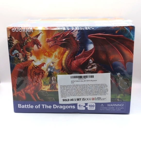 NIP Three (3) Quokka 100 Piece Puzzles - Dragons, Pirates & Construction Themes - Picture 3 of 7